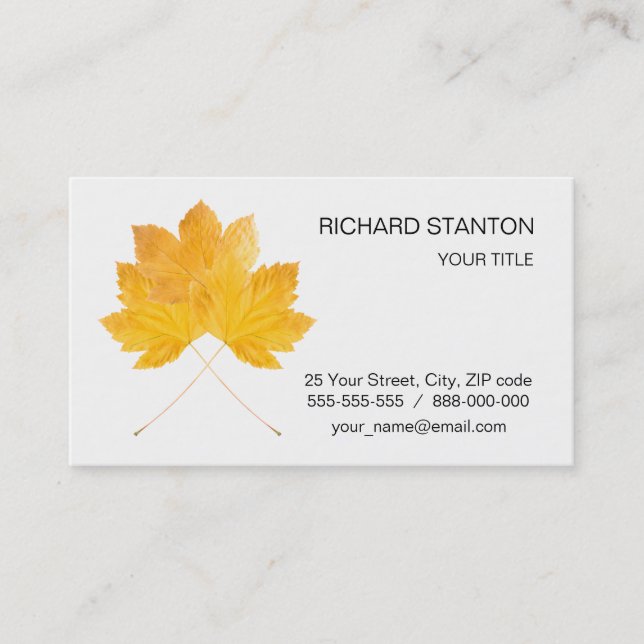 Autumn vibes business card (Front)