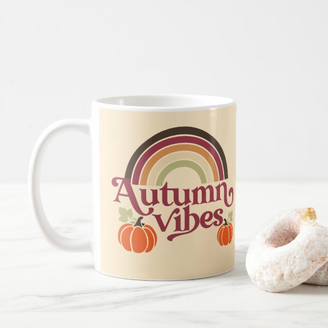 Autumn Vibes Coffee Mug (With Donut)