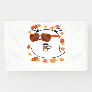 Autumn Vibes Cute Ghost Classic T-Shirt Banner