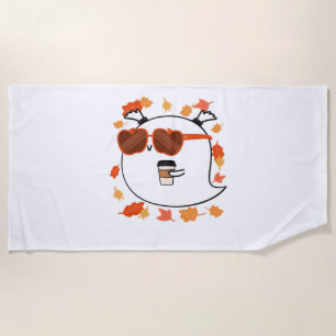 Autumn Vibes Cute Ghost Classic T-Shirt Beach Towel