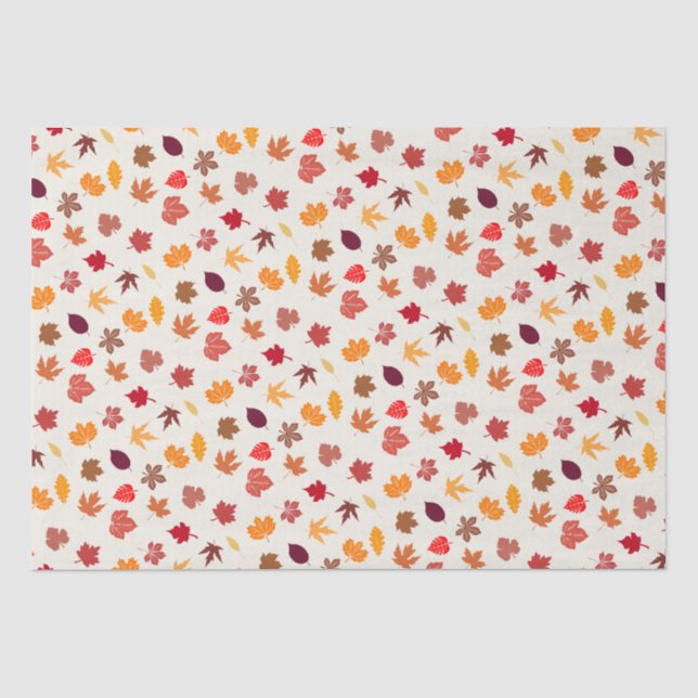 Autumn Vibes Fall Leaves Tissue Paper (Front)
