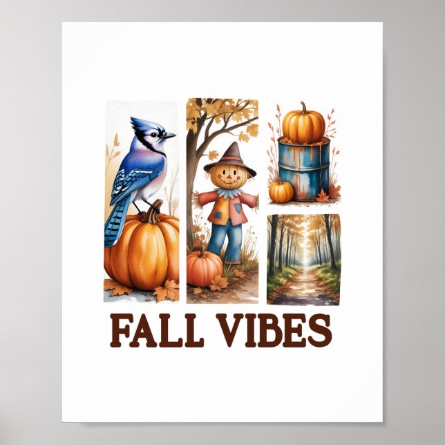 Autumn Vibes Fall Vibes Poster (Front)