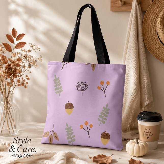 Autumn Vibes Leaf Pattern Art Tote Bag (Autumn Vibes Leaf Pattern Art Tote Bag)
