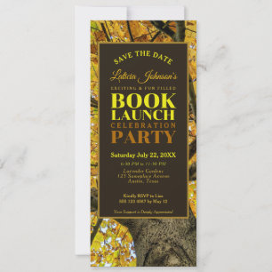 Autumn Vibes Nature Book Launch Save the Date Invitation