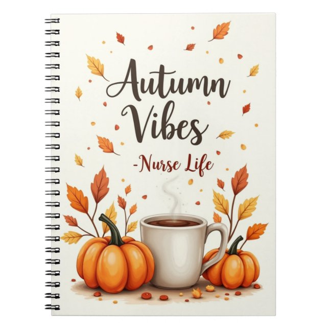 Autumn Vibes Nurse Life Notebook (Front)