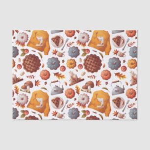 Autumn Vibes - Pumpkins, Apple Pie, Mushrooms Tissue Paper