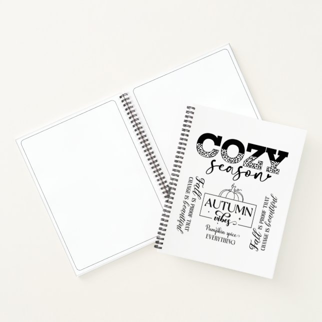 Autumn Vibes Spiral Notebook & Sketchbook (Inside)
