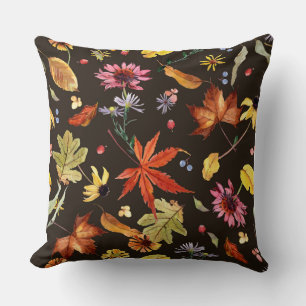 Autumn Vibes Watercolor Cushion