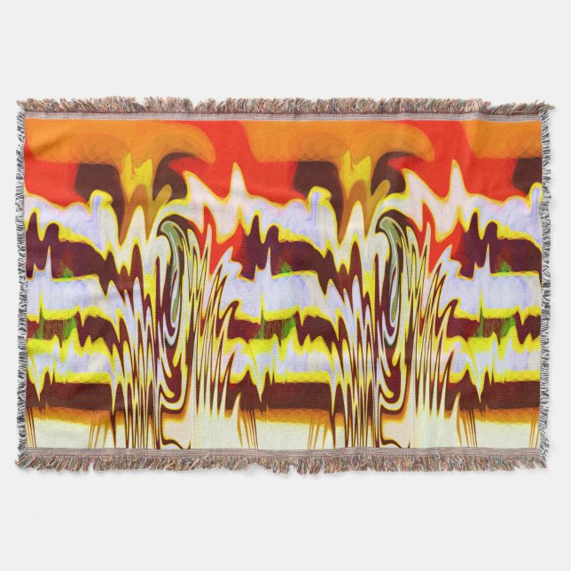 Autumn vibrations throw blanket (Front)