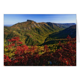 Autumn view of Linville Gorge often called the