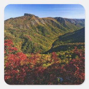 Autumn view of Linville Gorge often called the Square Sticker