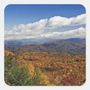 Autumn view of Southern Appalachian Mountains Square Sticker
