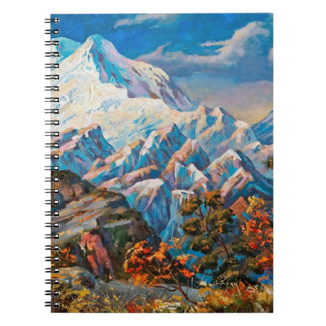 Autumn view of the two-headed mountain Elbrus. Mou Notebook (Front)