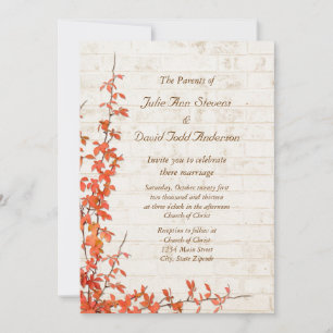 Autumn Vine Wedding Invitation