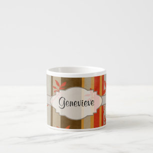 Autumn Vines and Stripes Espresso Cup