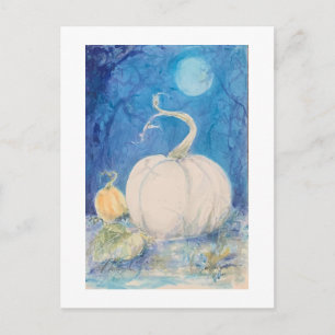 Autumn Vines Pumpkin Fall Maureen Girard Postcard