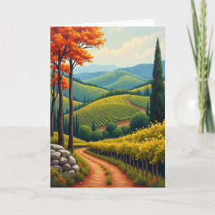 Autumn Vineyard Birthday Card