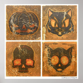 Autumn Vintage Halloween Poster