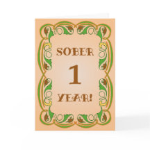 Autumn Vintage Sober Anniversary or Birthday