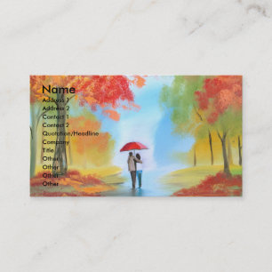 Autumn walk business card