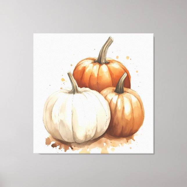 Autumn Wall Art, Pumpkin Fall Decor (Front)