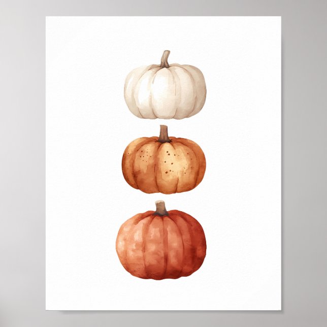 Autumn Wall Art, Pumpkin Fall Decor (Front)