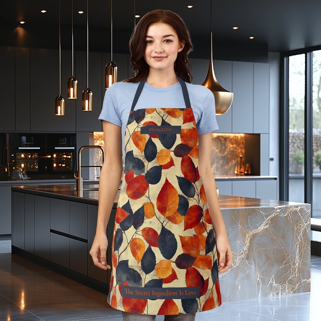Autumn Warmth with Vibrant Fall Leaves - Seasonal  Apron (Creator Uploaded)