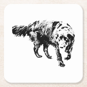 Autumn Watch, Quiet Strength Square Paper Coaster