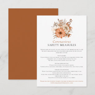Autumn Watercolor Florals Coronavirus Safety Enclo Enclosure Card