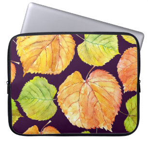 Autumn watercolor florals, seamless pattern. laptop sleeve