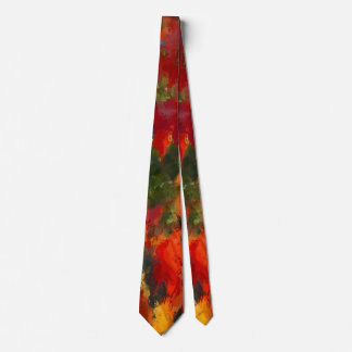 Autumn Watercolor Foliage Tie