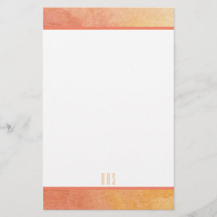 Autumn Watercolor & Initial Letters Stationery