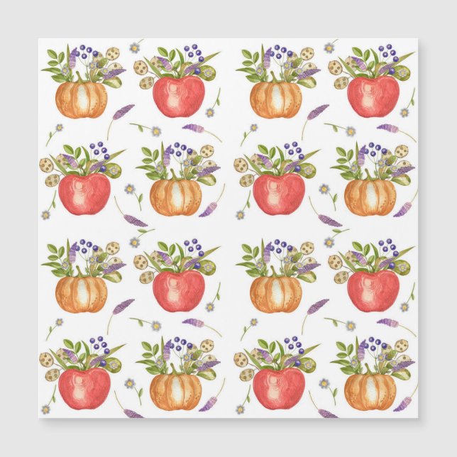 Autumn Watercolor, Seamless Composition. (Front)