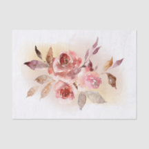 autumn watercolorflowers tissue paper