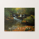 Autumn waterfall - Great Smoky Mountains puzzle<br><div class="desc">Puzzle - Featuring a waterfall during autumn in the Great Smoky Mountains National Park</div>