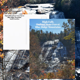 Autumn Waterfall High Falls DuPont State Forest NC Postcard