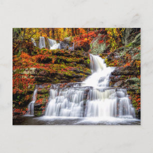 Autumn Waterfall Postcard
