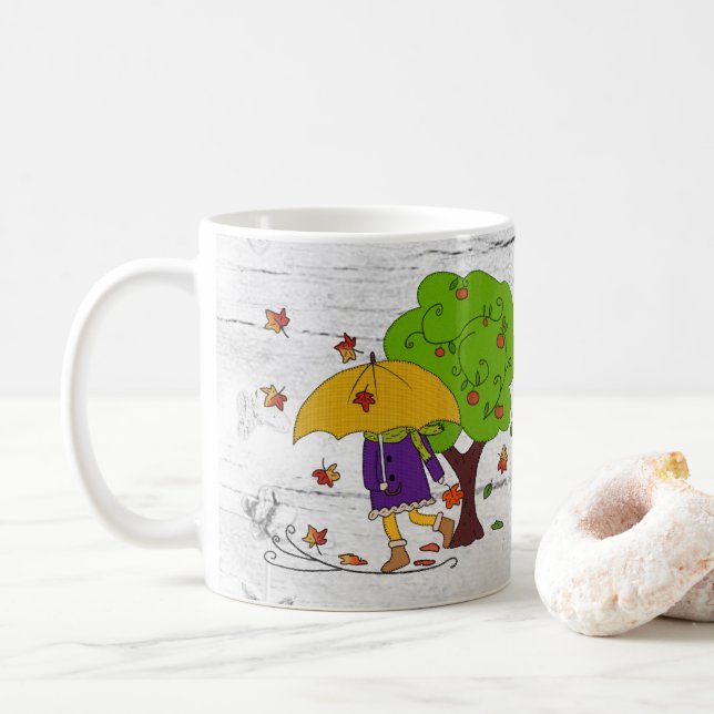 autumn weather coffee mug (With Donut)