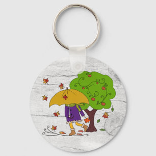 autumn weather key ring