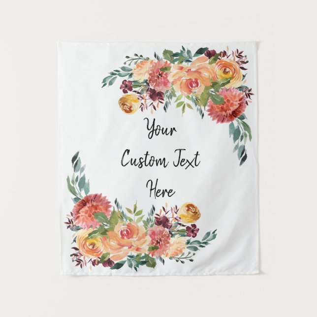 autumn Wedding Back Drop, fall Photo Booth Tapestr Tapestry (Front)