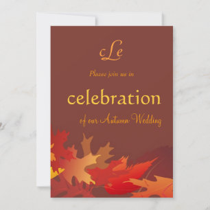 Autumn Wedding Celebration Invitation