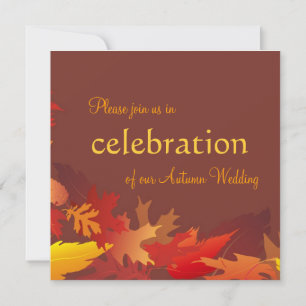 Autumn Wedding Celebration Invitation