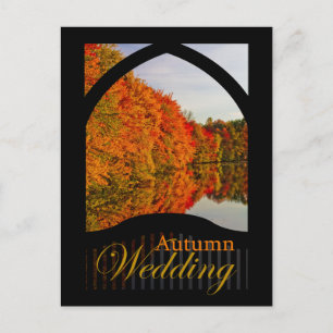 Autumn Wedding Invitation Fall Wedding Postcard