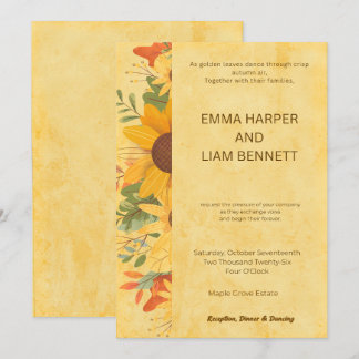Autumn Wedding Invite | Editable Botanical October