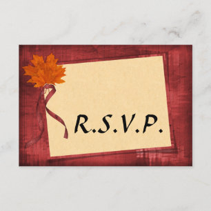 Autumn Wedding RSVP Card