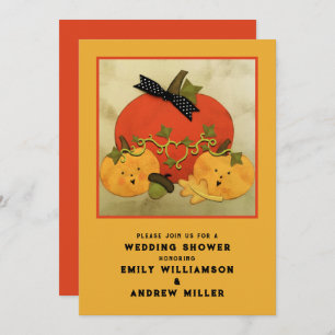 Autumn Wedding Shower Couples Invitation