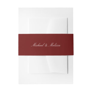 Autumn Wedding Swirl Invitation Belly Band
