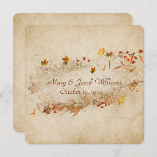 autumn wedding vow renewal invitation