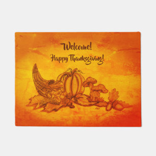 Autumn , Welcome! Happy Thanksgiving! Doormat