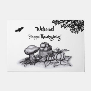 Autumn , Welcome! Happy Thanksgiving! Doormat